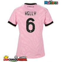 Camisa de Futebol Juventus Lloyd Kelly #6 Equipamento Secundário Mulheres 2026-27 Manga Curta